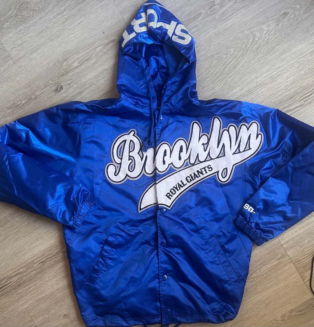 Blue Full-Snap Satin Brooklyn Nets Tip Tops Two Jacket,